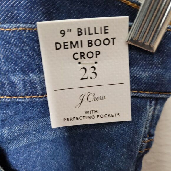 J. Crew Womens 9" Mid-Rise Demi-Boot Crop Jeans Lantern Wash Size 23 NWT - Picture 4 of 13